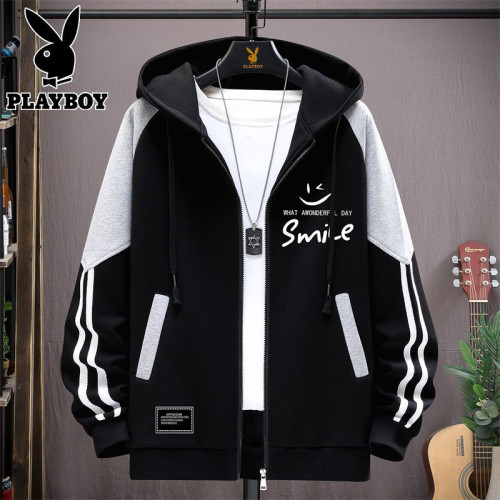 花花公子夾克衛衣男士春秋季新款棒球服上衣服青少年潮流男裝外套 花花公子夾克衛衣男士春秋季新款棒球服上衣服青少年潮流男裝外套