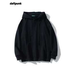 秋冬季460g重磅銀狐絨基礎多色美式寬松加絨連帽衛衣男女帽衫外套