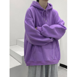 純色連帽衛衣男2025新款秋冬季新款潮牌寬松休閒加絨加厚情侶外套