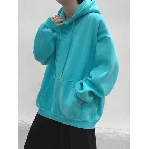 純色連帽衛衣男2025新款秋冬季新款潮牌寬松休閒加絨加厚情侶外套 純色連帽衛衣男2025新款秋冬季新款潮牌寬松休閒加絨加厚情侶外套