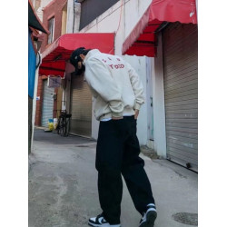 IAB STUDIO韓國潮牌男女立領半拉鍊衛衣抓絨秋冬情侶服裝上衣外套