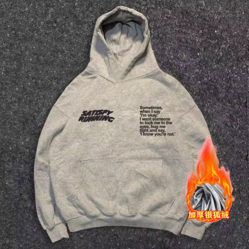 搞錢做慈善 400克重磅！bf慵嬾風情侶男女同款寬鬆連帽潮牌衛衣