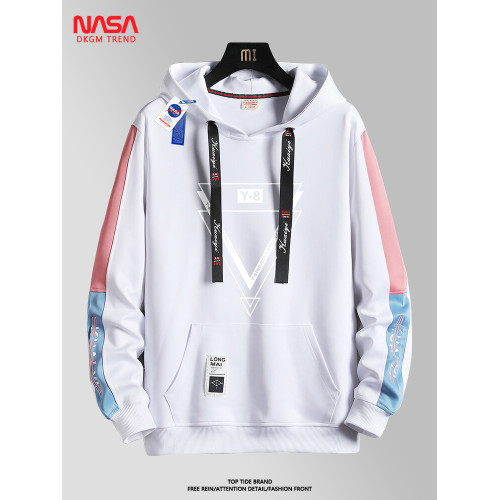 NASA旗艦店青少年連帽衛衣男孩春秋冬季高中學生加絨長袖T恤上衣 NASA旗艦店青少年連帽衛衣男孩春秋冬季高中學生加絨長袖T恤上衣
