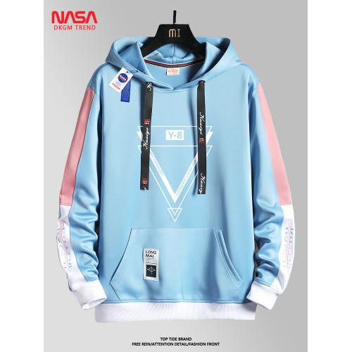 NASA旗艦店青少年連帽衛衣男孩春秋冬季高中學生加絨長袖T恤上衣 NASA旗艦店青少年連帽衛衣男孩春秋冬季高中學生加絨長袖T恤上衣