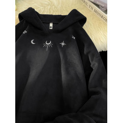 特大碼300斤麂皮絨衛衣男裝秋冬季美式復古重磅寬松潮牌連帽外套2