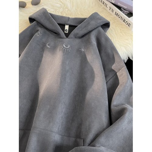 特大碼300斤麂皮絨衛衣男裝秋冬季美式復古重磅寬松潮牌連帽外套2 特大碼300斤麂皮絨衛衣男裝秋冬季美式復古重磅寬松潮牌連帽外套2