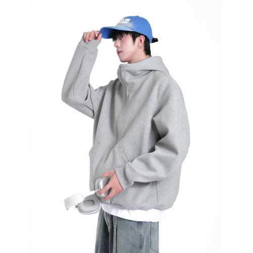 美式重磅復古連帽衛衣男秋冬季2024潮高級感寬松boxy加厚帽衫外套 美式重磅復古連帽衛衣男秋冬季2024潮高級感寬松boxy加厚帽衫外套