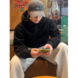 連帽衛衣男春秋款加絨加厚2025新款潮牌重磅美式帶帽衣服男秋冬季