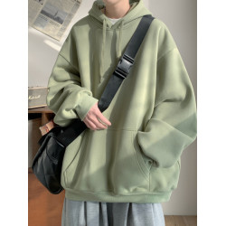 純色連帽衛衣男女春秋2025新款oversize寬松美式重磅加絨情侶外套