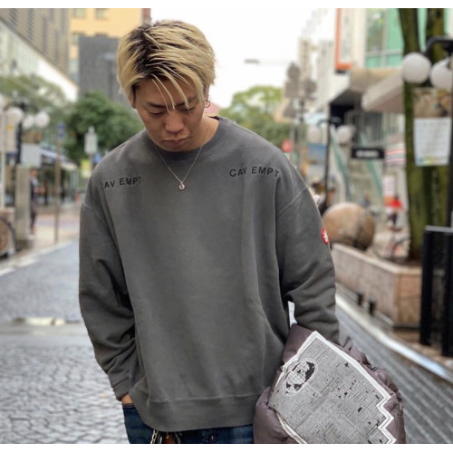 LIFE CAV EMPT C.E 日系超火水洗深灰色圓領CE長袖套頭秋冬衛衣男 LIFE CAV EMPT C.E 日系超火水洗深灰色圓領CE長袖套頭秋冬衛衣男