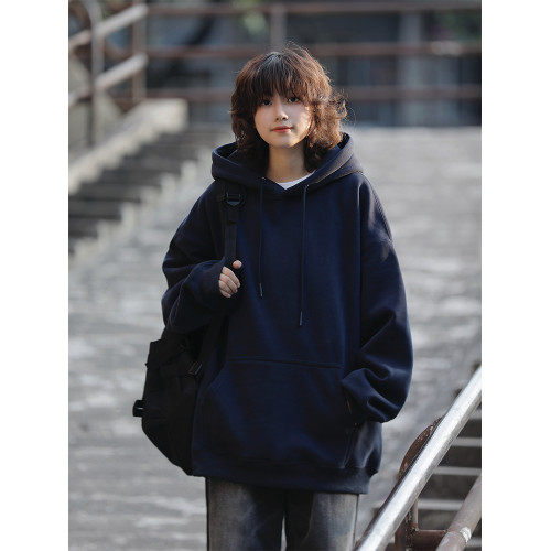 阿於呆春秋460g重磅純色連帽簡約衛衣男寬松休閒情侶內搭外套女潮 阿於呆春秋460g重磅純色連帽簡約衛衣男寬松休閒情侶內搭外套女潮