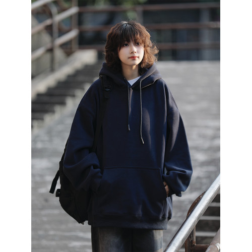 阿於呆春秋460g重磅純色連帽簡約衛衣男寬松休閒情侶內搭外套女潮 阿於呆春秋460g重磅純色連帽簡約衛衣男寬松休閒情侶內搭外套女潮