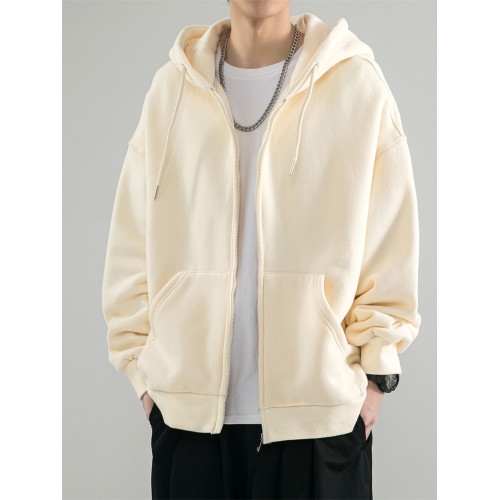 開衫衛衣男秋冬裝美式潮牌夾克連帽上衣港風寬松重磅100%純棉外套 開衫衛衣男秋冬裝美式潮牌夾克連帽上衣港風寬松重磅100%純棉外套