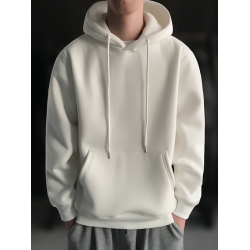 連帽衛衣男士純色外套情侶美式潮牌2025新款重磅秋冬季男裝上衣服