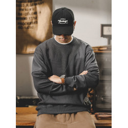 美式重磅復古歐絨棉衛衣男加絨秋季2025新款潮牌寬松大碼男士上衣