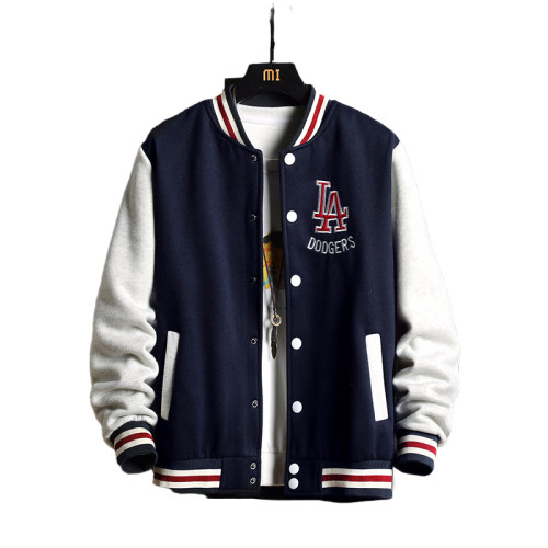 香港秋冬刺綉外套男休閒寬鬆大碼衛衣情侶2022加絨加厚女棒球服潮