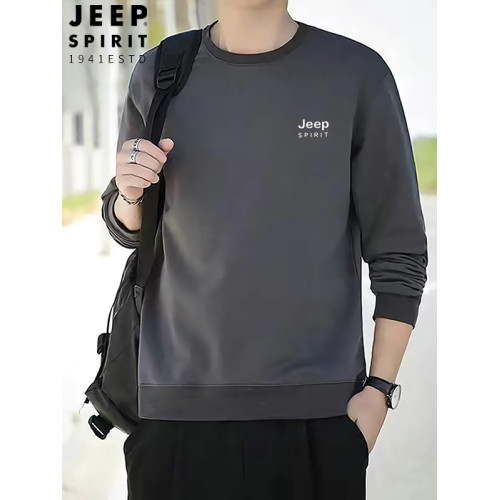 JEEPSPIRIT吉普衛衣男春秋新款圓領長袖寬松套頭打底休閒寬松上衣 JEEPSPIRIT吉普衛衣男春秋新款圓領長袖寬松套頭打底休閒寬松上衣