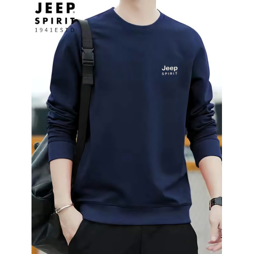 JEEPSPIRIT吉普衛衣男春秋新款圓領長袖寬松套頭打底休閒寬松上衣 JEEPSPIRIT吉普衛衣男春秋新款圓領長袖寬松套頭打底休閒寬松上衣