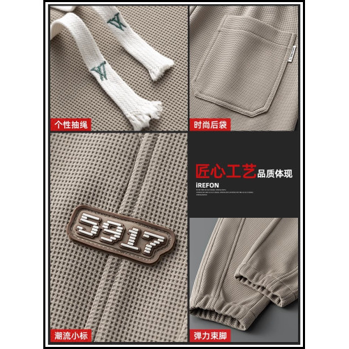 2025秋季新款寬松束腳運動衛褲男士男生秋冬加絨工裝休閒褲子春秋