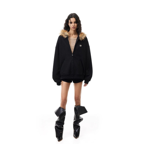 【景研竣同款】FDR 美式復古毛領開衫連帽衛衣外套男女春季上衣