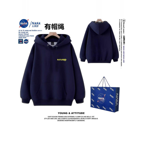 銀狐絨秋冬高級感藏青連帽衛衣男女重磅字母高街情侶休閒外套上衣 銀狐絨秋冬高級感藏青連帽衛衣男女重磅字母高街情侶休閒外套上衣