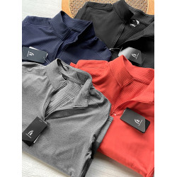 戶外飛禽！吸溼速乾！PC方格抓絨內裡！男運動半拉鍊抓絨衣20589