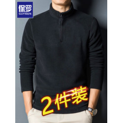 保羅戶外防寒羊羔絨抓絨衣男雙面搖粒絨秋冬加絨保暖衛衣打底衫男