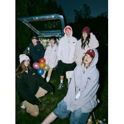 lemanism重磅搖粒絨灰色拉鍊連帽開衫衛衣外套男上衣情侶秋季潮牌