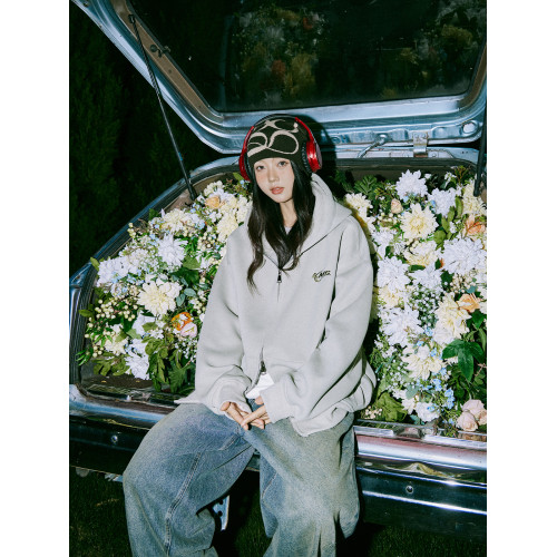 lemanism重磅搖粒絨灰色拉鍊連帽開衫衛衣外套男上衣情侶秋季潮牌 lemanism重磅搖粒絨灰色拉鍊連帽開衫衛衣外套男上衣情侶秋季潮牌