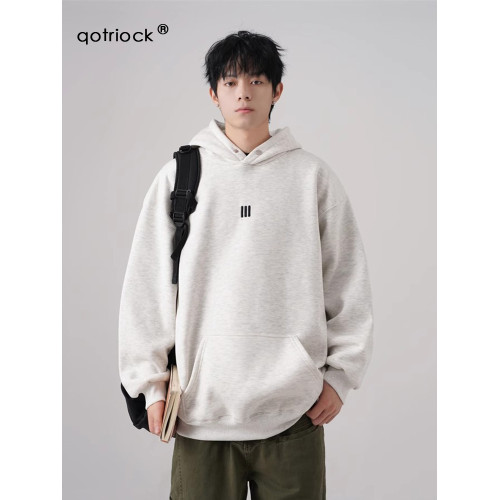 QOTRIOCK美式連帽衛衣男秋季潮牌高級感寬松加絨刺綉情侶帽衫外套 QOTRIOCK美式連帽衛衣男秋季潮牌高級感寬松加絨刺綉情侶帽衫外套