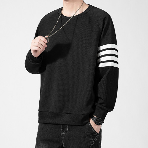 華夫格秋季新款男士圓領港風長袖衛衣潮牌青少年學生運動套頭打底 華夫格秋季新款男士圓領港風長袖衛衣潮牌青少年學生運動套頭打底