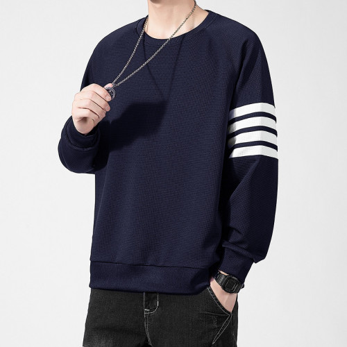 華夫格秋季新款男士圓領港風長袖衛衣潮牌青少年學生運動套頭打底 華夫格秋季新款男士圓領港風長袖衛衣潮牌青少年學生運動套頭打底