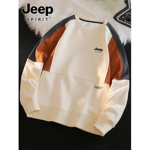 JEEP衛衣男款秋冬款2025新款潮牌重磅圓領上衣男士外套男生打底衫