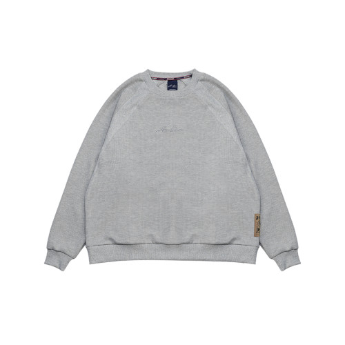 Acusa 基礎華夫格小領口螺紋拼接套頭寬松肥大純色t恤男長袖衛衣 Acusa 基礎華夫格小領口螺紋拼接套頭寬松肥大純色t恤男長袖衛衣