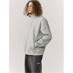 KITH 半拉鍊美式衛衣男女加絨秋冬款立領夾克套頭重磅情侶裝外套