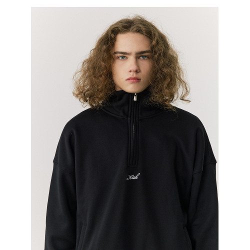 KITH 半拉鍊美式衛衣男女加絨秋冬款立領夾克套頭重磅情侶裝外套