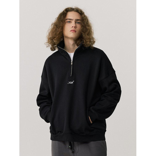 KITH 半拉鍊美式衛衣男女加絨秋冬款立領夾克套頭重磅情侶裝外套