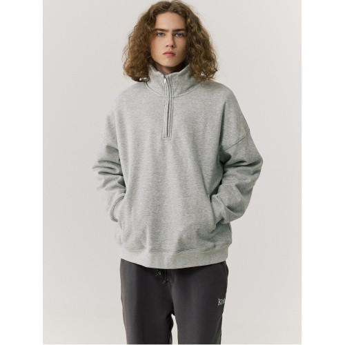 KITH 半拉鍊美式衛衣男女加絨秋冬款立領夾克套頭重磅情侶裝外套