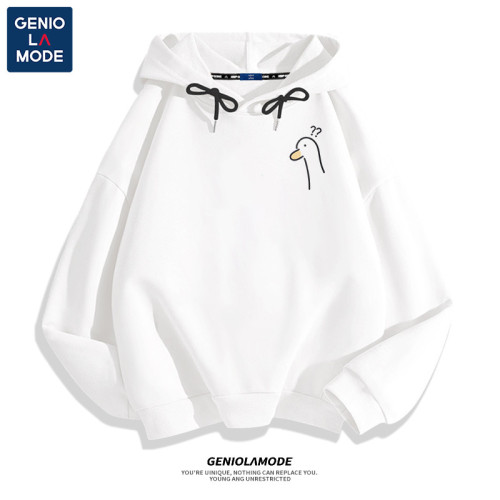 Genio Lamode帶帽衛衣男冬季加絨加厚趣味鴨子外套男士連帽衣服潮 Genio Lamode帶帽衛衣男冬季加絨加厚趣味鴨子外套男士連帽衣服潮