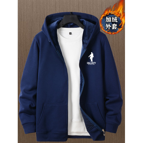 開衫衛衣男秋冬款加絨加厚銀狐絨重磅男生衣服連帽上衣秋冬裝外套 開衫衛衣男秋冬款加絨加厚銀狐絨重磅男生衣服連帽上衣秋冬裝外套