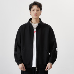 2025新款拉鍊開衫衛衣男寬松大碼加肥加大潮牌胖子春秋季運動外套