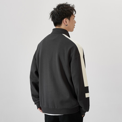 2025新款拉鍊開衫衛衣男寬松大碼加肥加大潮牌胖子春秋季運動外套