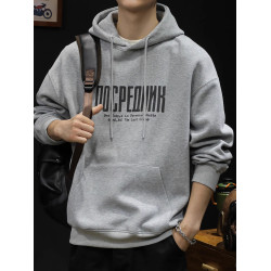 秋冬季日系潮牌重磅480g連帽衛衣男士寬松休閒運動外套加絨加厚