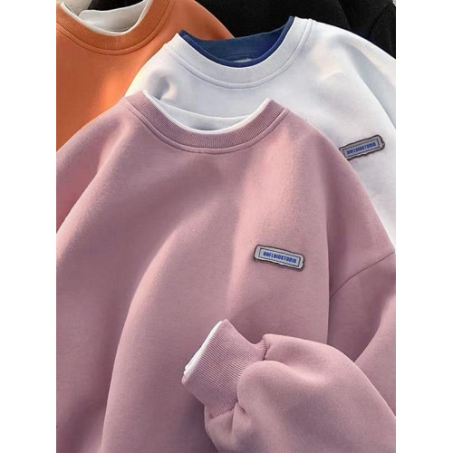 港風圓領衛衣男女春秋薄款顯白情侶上衣假兩件oversize長袖T恤衫 港風圓領衛衣男女春秋薄款顯白情侶上衣假兩件oversize長袖T恤衫