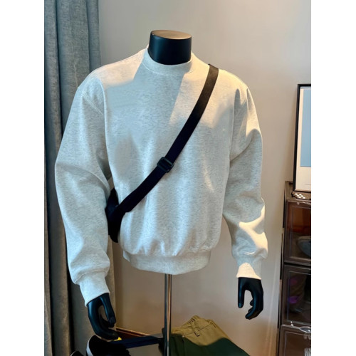 美式重磅小領口衛衣男款無帽秋冬加絨加厚cleanfit內搭長袖打底衫 美式重磅小領口衛衣男款無帽秋冬加絨加厚cleanfit內搭長袖打底衫