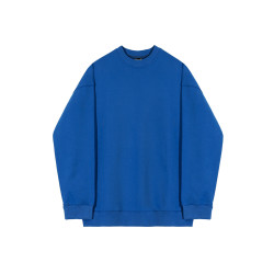 MRCYC圓領長袖衛衣男士秋季韓系ins潮流寬鬆休閒純棉純色套頭上衣