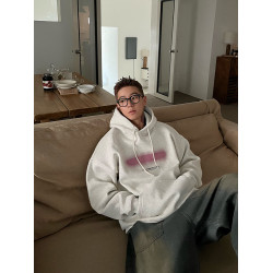 OXFREAK「霓虹噴色漸變」550G全棉重磅連帽衛衣男加絨加厚秋冬款