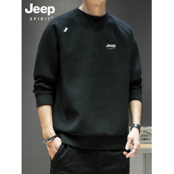 JEEP衛衣男款春秋季2025新款圓領男生潮牌上衣服寬松運動男士外套