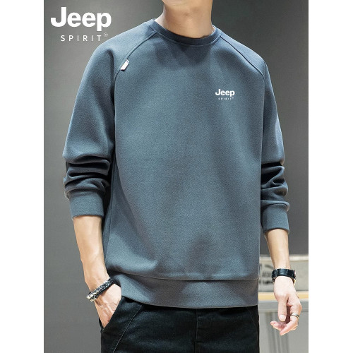 JEEP衛衣男款春秋季2025新款圓領男生潮牌上衣服寬松運動男士外套