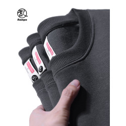 純色重磅衛衣男美式小領口潮牌寬松冬裝外套長袖百搭復古男裝上衣